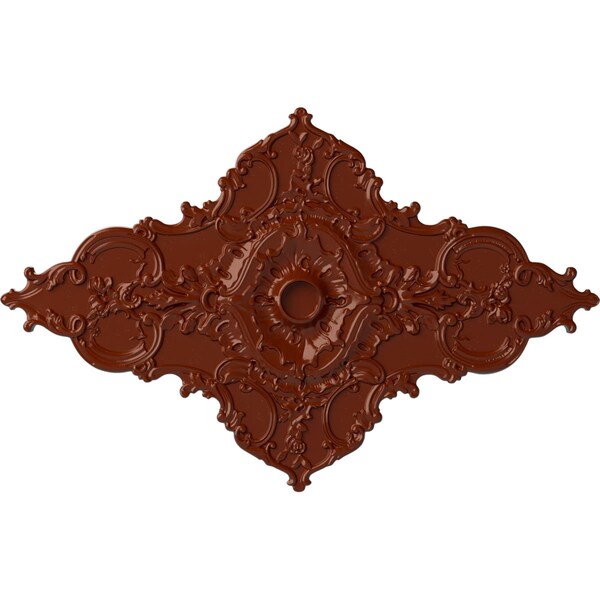 Ekena Millwork Melchor Diamond Ceiling Medallion (Canopies up to 4"), 67 1/4"W x 43 3/8"H x 4"ID x 2"P, Firebrick CM70X43MLFIF - main